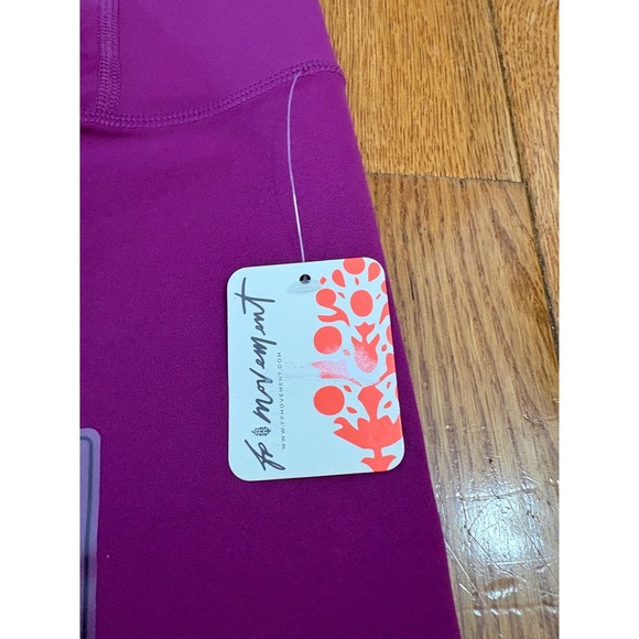 FP Free People Movement Purple Bike Shorts High Waisted Ribbed Size S NWT $48 - Picture 5 of 10